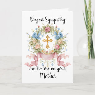 Carte de sympathie pour le décès d'une mère