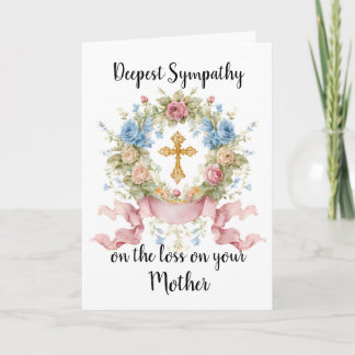 Carte de sympathie pour le décès d'une mère