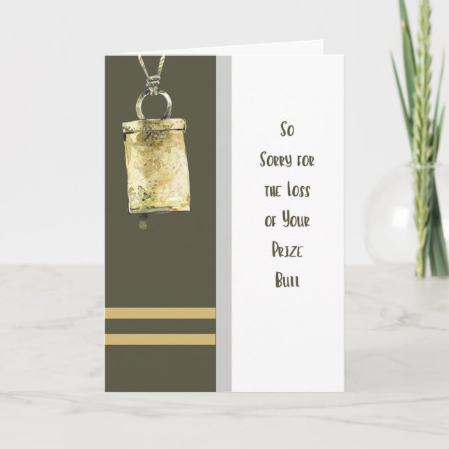 Carte de sympathie pour le prix de l'animal de com (Devant)