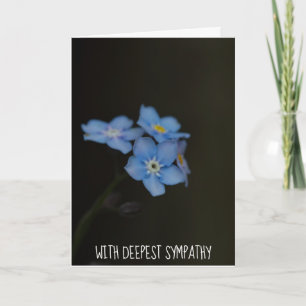 Carte de sympathie pour les fleurs bleues
