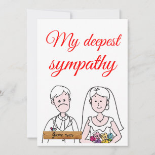 Carte de sympathie pour Mariage amusant PERSONNALI