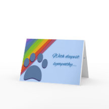Carte de sympathie pour perte de chien