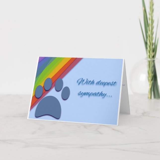 Carte de sympathie pour perte de chien (Devant)