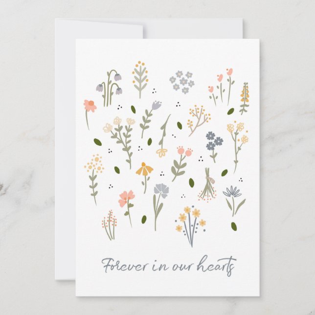 Carte de sympathie pour toujours dans nos coeurs G (Devant)