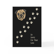 Carte de Sympathie pour un Carlin animal de compag