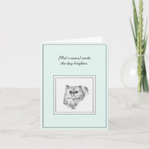 Carte de sympathie pour un chat persan