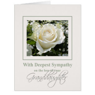 Carte de sympathie Rose de la perte de la petite-f