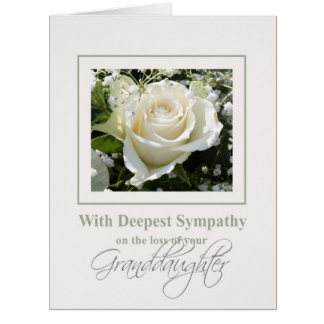 Carte de sympathie Rose de la perte de la petite-f