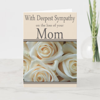 Carte de sympathie Rose de la perte de maman