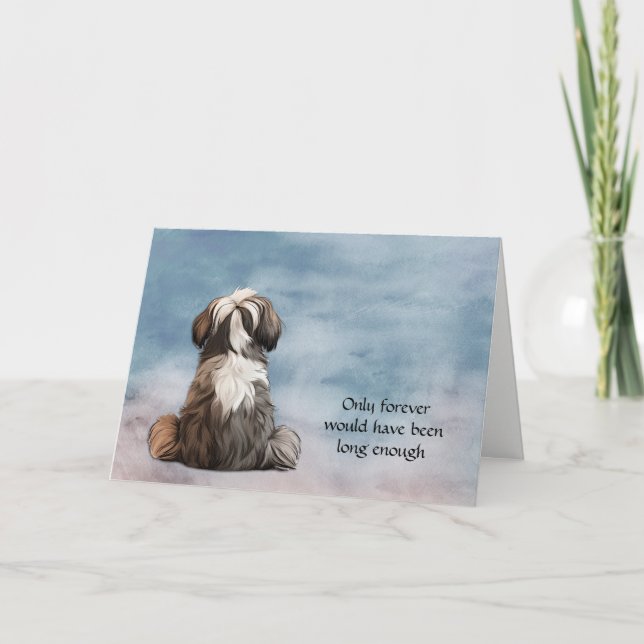 Carte de sympathie Shih Tzu Dog Perdre (Devant)