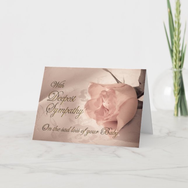 Carte de sympathie sur le décès d'un bébé (Devant)