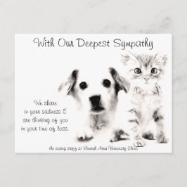 Carte de sympathie vétérinaire chiot et chaton