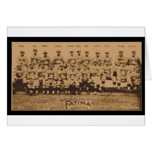 Carte de tabac Fatima Sox rouge 1913 Boston Print