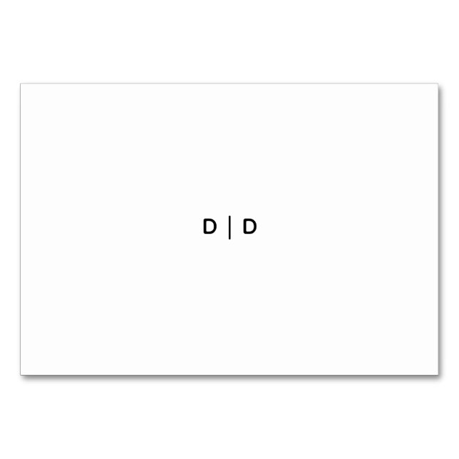 Carte de Table (Devant)