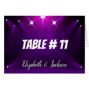 Carte de table #11 - Dans les projecteurs Mariage