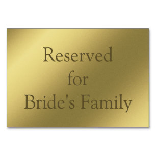 Carte de table Arrière - plan Graphic Gold réservé