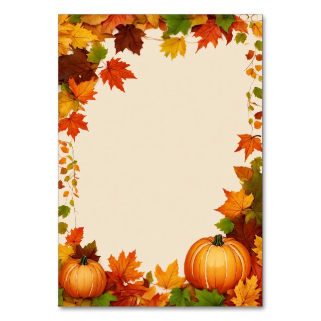 Carte de table avec touche d'automne (Par défaut)