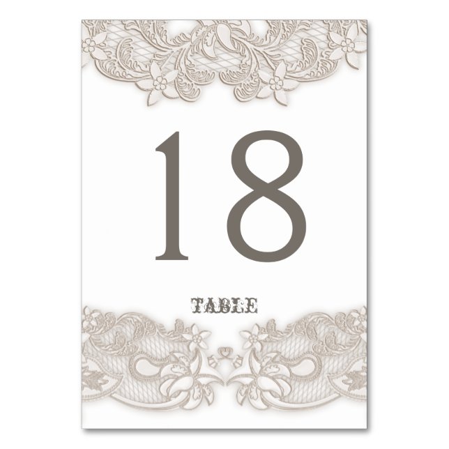 Carte de table blanche en dentelle florale victori (Par défaut)