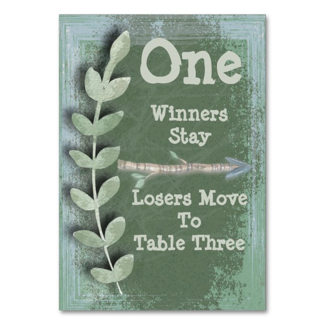 Carte de table Boho Arrow Bunco #1 (Dos)