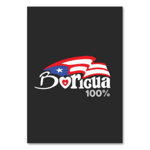 Carte de table Boricua 100% Porto Rico