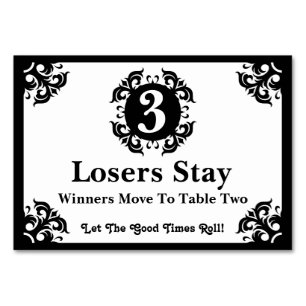 Carte de table Bunco Classy #3