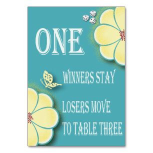 Carte de table Bunco Fleur Printemps Jaune #1