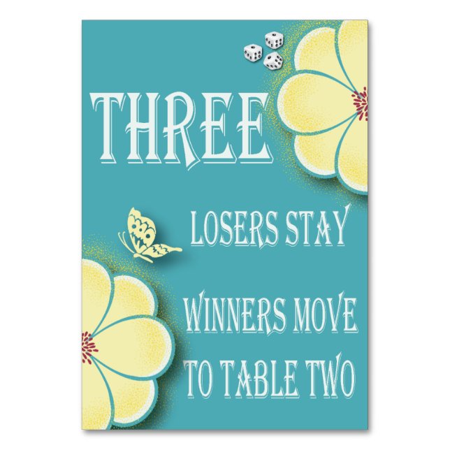 Carte de table Bunco Fleur Printemps Jaune #3 (Par défaut)