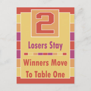 Carte de table Bunco Grandes Colorées #2