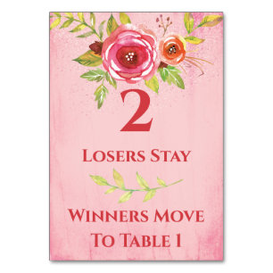 Carte de table Bunco Jolies Fleurs #2