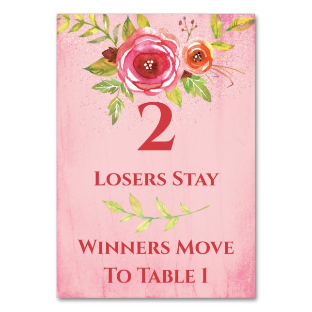 Carte de table Bunco Jolies Fleurs #2 (Par défaut)