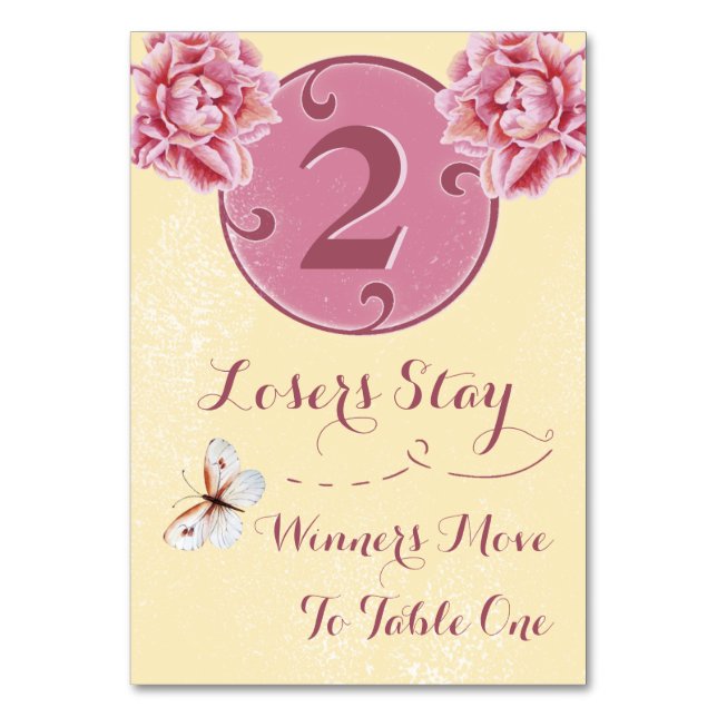 Carte de table Bunco - Peony rose #2 (Par défaut)