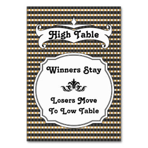 Carte de table Bunco Plaid Noir - Table basse