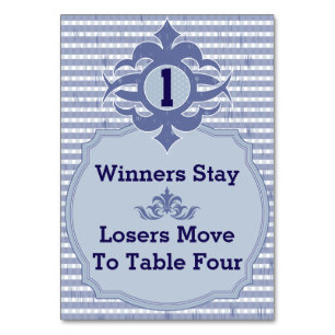 Carte de table Bunco - Plaid violet #1