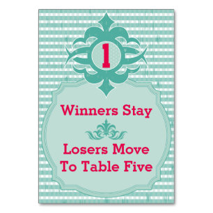 Carte de table Bunco - Plat #1