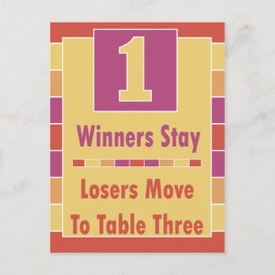 Carte de table Bunco Stripes Colorée #1