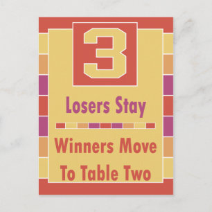 Carte de table Bunco Stripes Colorée #3