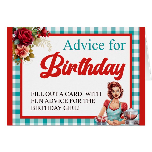 Carte de table classique Blue Birthday Party (Devant Horizontal)