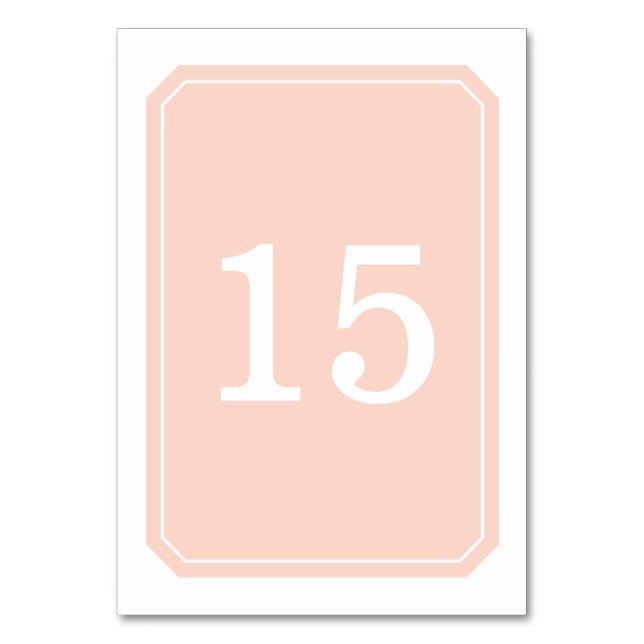 Carte de table Coral tout simplement élégante (Par défaut)