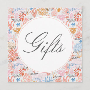 Carte de table de Baby shower de récif corallien