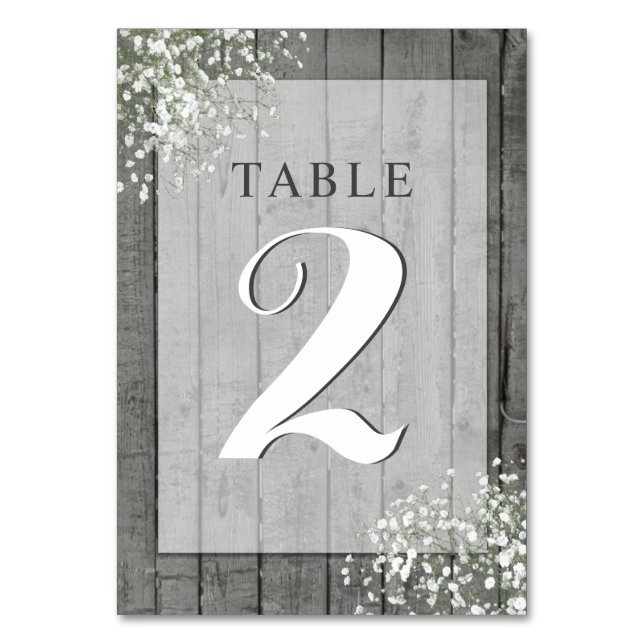 CARTE DE TABLE DE BÉBÉ RUSTIQUE (Par défaut)
