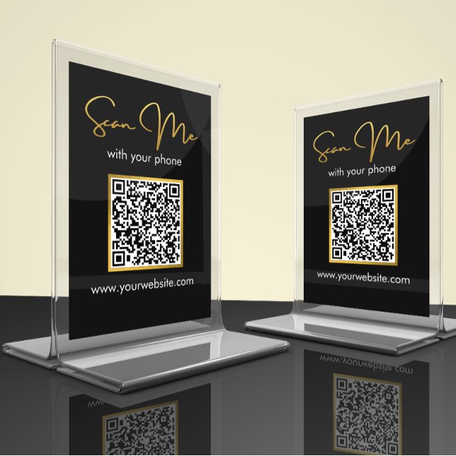 Carte de table de code QR de mariage | Entreprise (Créateur téléchargé)