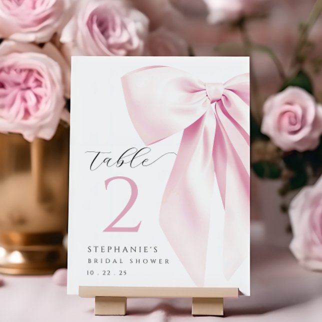 Carte de table de Fête des mariées de cabot rose (Créateur téléchargé)