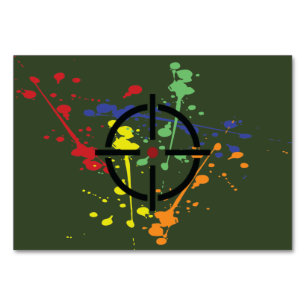 Carte de table de l'Armée Green Paintball Party