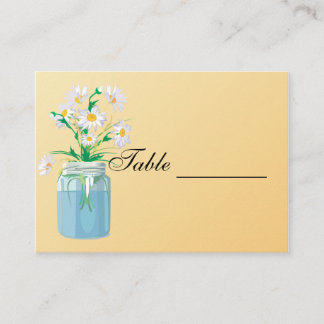 Carte de table de marguerites d'été