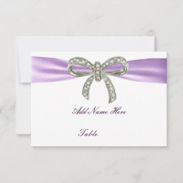 Carte de Table de Mariage à Arc en Diamant Violet