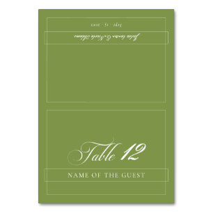 Carte de table de mariage à calligraphie en ivoire