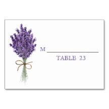 Carte de table de mariage à la fleur de lilas lava