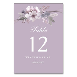 Carte de table de mariage à l'aquarelle florale vi