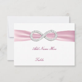 Carte de table de mariage à l'infini Diamant Rose