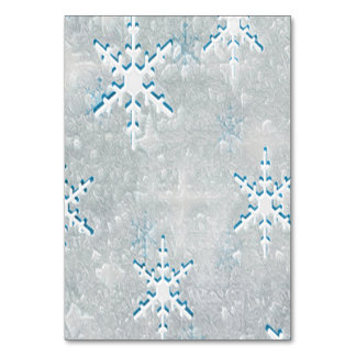 Carte de table de mariage de Noël IceSnowflakes